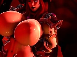 Characters From Warcraft Have Wild Gang-bang Fuckfest. 3 Dimensional Animation Flick